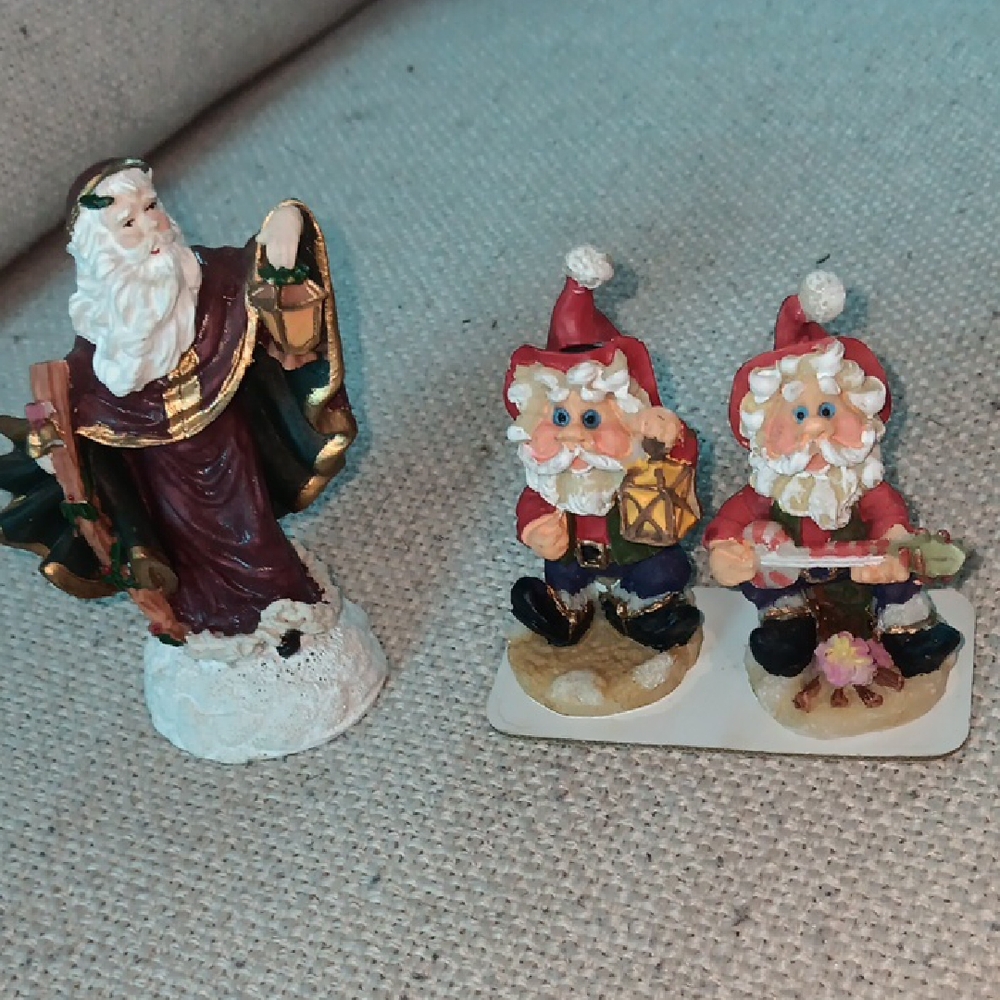 Festive Santa Figurine Set